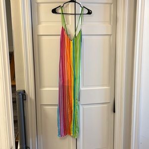 Rainbow dress by Sundress. Great for hot weather, short slip attached